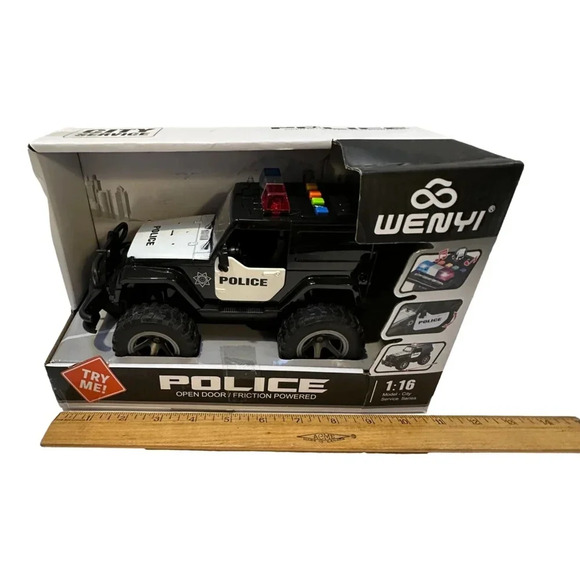 Wenyi Police Car Series Friction Powered 1:16 Scale Sounds New - Picture 7 of 7